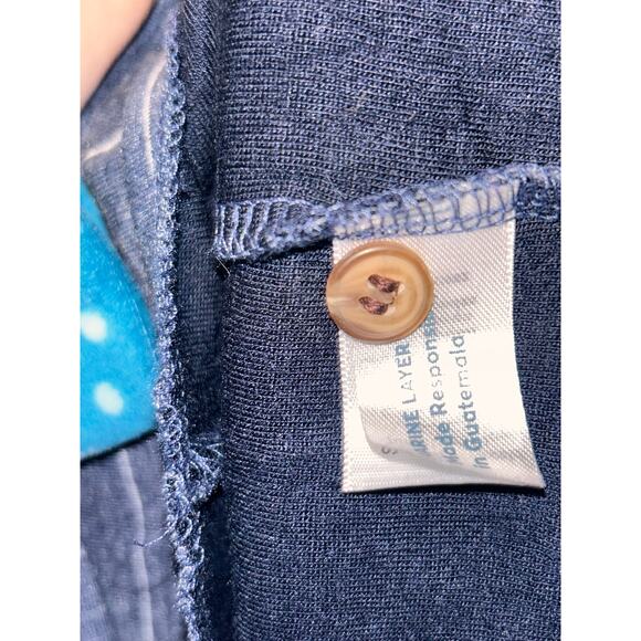 Marine Layer Casual Double Knit Midnight Navy Blue Long Sleeve Crew Neck Top - Picture 6 of 6